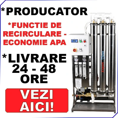 Osmoza Inversa 750 l/h - Demineralizare Industriala - EWRO 750 - pt Spalatorie auto cu 5-6 piste
