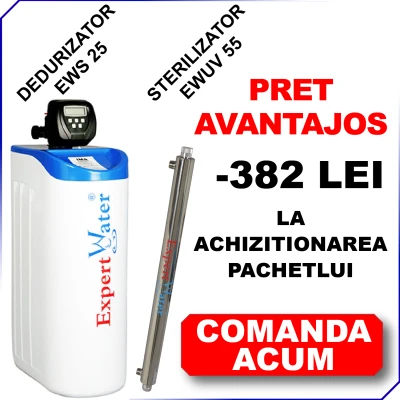 NOU! CEL MAI MIC PRET la Dedurizator apa EWS 25 si Sterilizator EWUV 55- OFERTA LIMITATA!