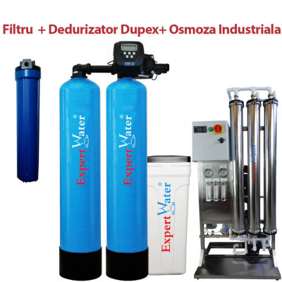 pachet osmoza 1000 l h dedurizator 100 duplex filtru pentru spalatorie1159