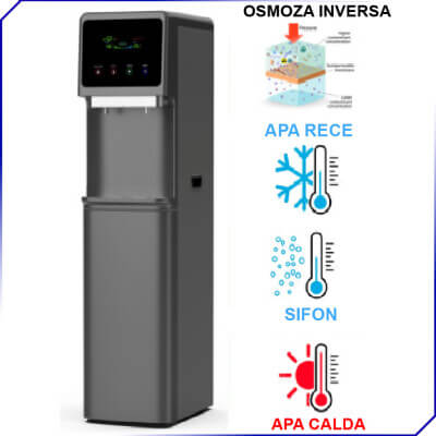Dozator apa Expert Water cu sifon - Apa rece - Apa calda - RO 400 EWSHC - Graphite