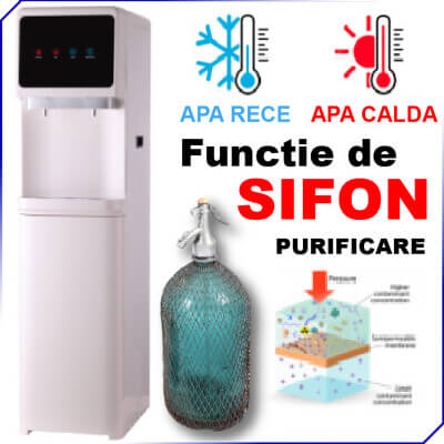 Dozator apa Expert Water cu sifon - Apa rece - Apa calda -  RO 400 EWSHC - White
