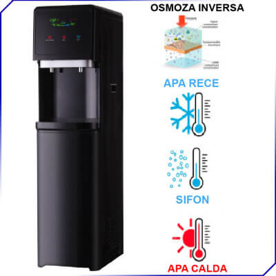 Dozator apa Expert Water cu sifon - Apa rece - Apa calda - RO 400 EWSHC - Black - Image 2