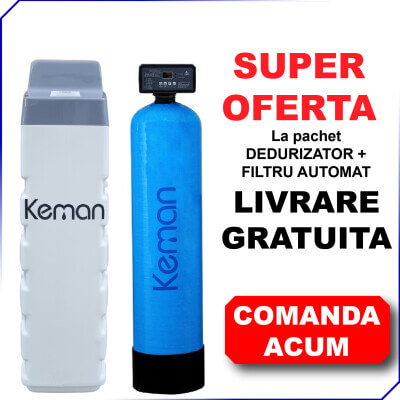 Cel mai MIC PRET la pachet  Filtru  AUTOMAT TKF 25 + Dedurizator TKS 25 - Oferta LIMITATA !