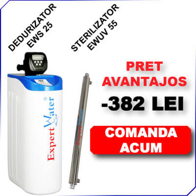 NOU! CEL MAI MIC PRET la Dedurizator apa EWS 25 si Sterilizator EWUV 55- OFERTA LIMITATA!