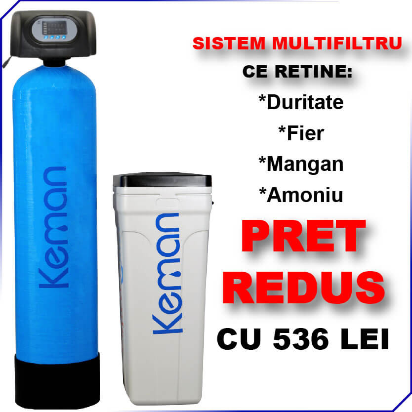 Sistem Multifiltru - Dedurizare - Deferizare - Demanganizare TKMIX 35 L - Keman - Dublu Corp 2 Sistem Multifiltru - Dedurizare - Deferizare - Demanganizare TKMIX 35 L - Keman - Dublu Corp