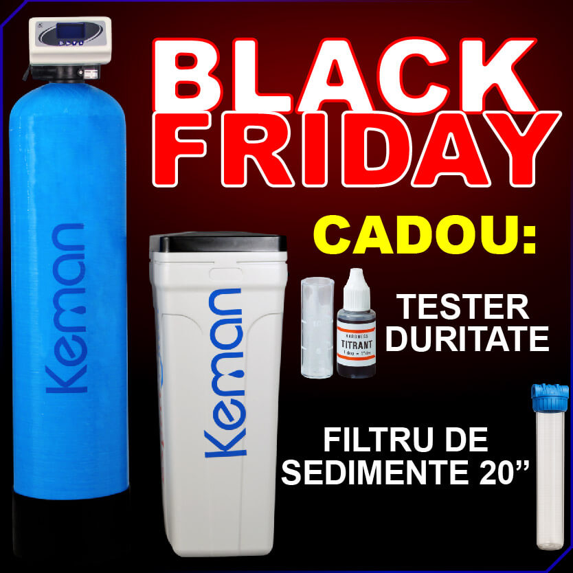 Dedurizator apa KEMAN, TKS 50 l, volumetric, ora de regenerare setabila, CADOU: Filtru sediment + Tester Duritate 3 Dedurizator apa KEMAN, TKS 50 l, volumetric, ora de regenerare setabila, CADOU: Filtru sediment + Tester Duritate