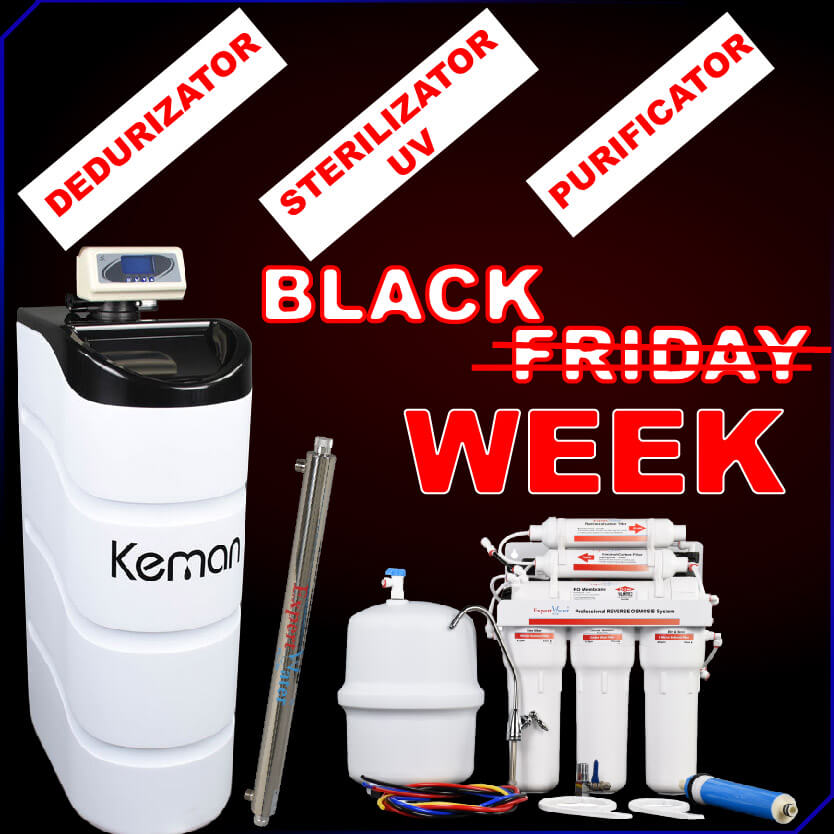 NOU! CEL MAI MIC PRET la Pachet Dedurizator apa TKS 25, Sterilizator EWUV 55 si Sistem Osmoza Inversa EWRO 50 - OFERTA LIMITATA! 3 NOU! CEL MAI MIC PRET la Pachet Dedurizator apa TKS 25, Sterilizator EWUV 55 si Sistem Osmoza Inversa EWRO 50 - OFERTA LIMITATA!